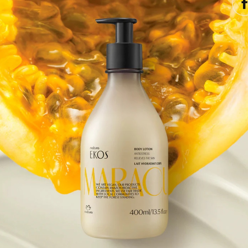 Natura EKOS MARACUJÁ SOOTHING BODY LOTION 400ml BRAND NEW/SEALED - Picture 2 of 7